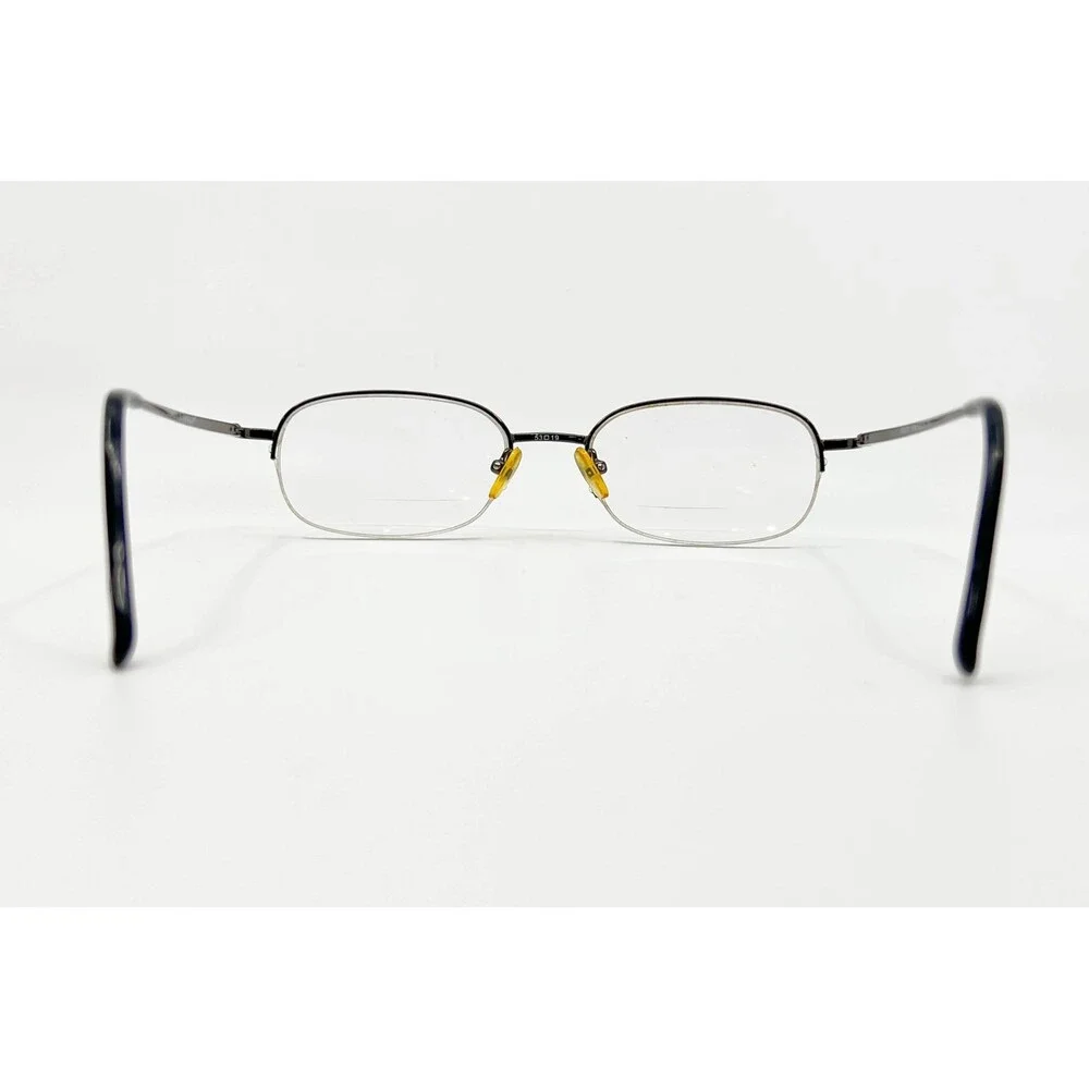 Caravaggio Eyeglasses Unisex Gunmetal Half Rim Rocco Gun 53-19-145